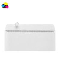 Taille DLX de haute qualité 120X235mm Enveloppes en papier de sécurité à double fenêtre auto-scellantes pour les contrôles imprimés par ordinateur fournis de confiance