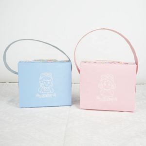 กล่องกระดาษของขวัญเค้กใสพิมพ์ลายสำหรับวันเด็กกล่องกระดาษของขวัญเค้กวันเกิดสำหรับเด็กทารกชายและหญิงพร้อมช่องหน้าต่างและที่จับหนัง - Product Image 4
