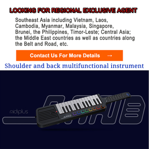 Teclado MIDI Multifuncional Midiplus Band Keytar de 25 Teclas Sensibles a la Velocidad con 7 Pads de Percusión RGB y Modo de Arpeggio - Product Image 6
