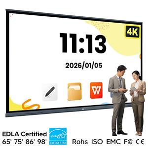 กระดานไวท์บอร์ดอัจฉริยะแบบสั<span class=keywords><strong>ม</strong></span>ผัส Tacteasy พร้อ<span class=keywords><strong>ม</strong></span>หน้าจอสั<span class=keywords><strong>ม</strong></span>ผัสแบบดิจิทัล ความละเอียด 4K UHD พร้อ<span class=keywords><strong>ม</strong></span>ซอฟต์แวร์แชร์หน้าจอ สมาร์ททีวีแบบอินเทอร์แอคทีฟ - Product Image 2