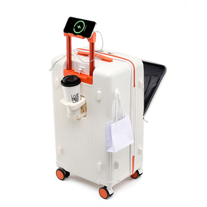 Fabricante Design Spinner Bagagem titular do telefone bebida titular mala viajando trolley bag bagagem conjunto com carregamento usb