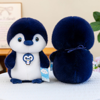 Peluche pingouin mignon bleu marine, jouet en peluche doux, personnage marin pour la vente en gros aux détaillants et au marché de la revente