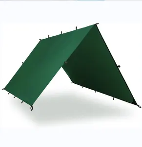 Woqi Outdoor Waterproof Rain Fly Tent Shelter Essential Survival Gear Sunshade Awning Hexagonal Camping Tarp for Hiking