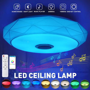 Lámpara de techo con Control remoto por aplicación móvil, luz Led colorida con reproductor de música y Panel de luz - Product Image 2