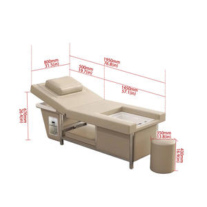 Tempat Tidur Pijat Elektrik Salon Modern untuk Terapi Fisik Thailand, Spa Kepala, dan Keramas dengan Bak Spa Kaki - Product Image 6