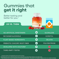 Gummies de fibres de haute qualité à marque privée pour le métabolisme et la santé digestive des adultes, sans sucre et compatibles végétaliens