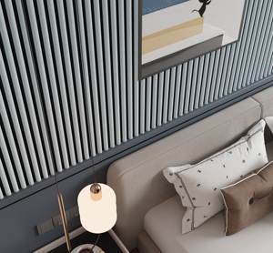 Akupanel Design moderne Panneau acoustique décoratif Panneau mural en bois enveloppé de daim <span class=keywords><strong>pour</strong></span> le salon Solution de design graphique d'hôtel - Product Image 4