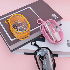 Promotional Fashion Clear PVC Mini Zipper Storage Bag Multi-Purpose Earphone <b>Charger</b> Pouch Organizer Keychain Travel Accessories - Product Image 3