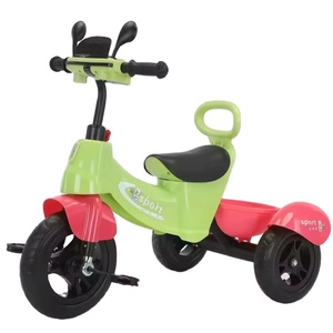 Triciclo Infantil Estilo Motocicleta, Amarillo y Azul, de 3 Ruedas, con Pedales, para Niños de 2 a 5 Años - Product Image 1