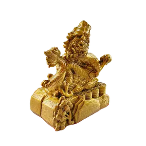 Werksverkauf Messing Drachen-Ornamente Dekoration Metall Kunst Statue Handwerk Heimdekoration goldene Kupfer-Drachen-Ornamente