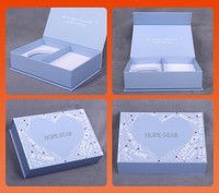 Boîtes rigides magnétiques en carton coulissant avec logo personnalisé, doublées d'éponge, recyclables, en papier couché avec pelliculage mat