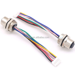 M12 A-Code 12-Pin ขั้วต่อแบบติดตั้งบนแผงวงจร PCB ขาเชื่อมแบบบัดกรี IP67 ป้อง<span class=keywords><strong>กัน</strong></span>ฝุ่น/<span class=keywords><strong>น้ำ</strong></span>ได้ - Product Image 3
