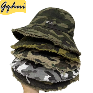 Chapeau Bob Rayé de Pêcheur pour Bébés, Protection Solaire pour Randonnée en Extérieur avec Grandes Bords Larges, Corde <span class=keywords><strong>Anti</strong></span>-Vent, Bords Bruts, 100% Coton - Product Image 1