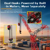 Reobrix 22028 Grúa de Servicio Pesado SK6000, Maquinaria de Elevación, Modelo de Ladrillos Electrónicos, Regalo para Entusiastas de la Ingeniería, Sets de Bloques de Construcción