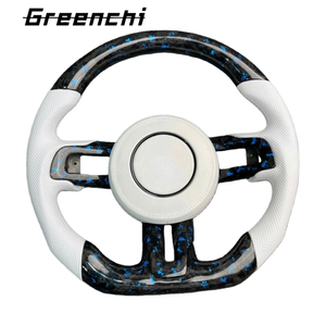 พวงมาลัยคาร์บอนไฟเบอร์ดีไซน์หรูพร้อมไฟ LED แสดงตำแหน่งเกียร์ สำหรับรถฟอร์ด มัสแตง จีที ปี 2018 2019 2020 - Product Image 4