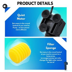 Système de filtration interne longue portée Premium 9908 pour aquarium – Filtre puissant pour aquarium avec filtration mécanique, biologique et oxygénation - Product Image 2