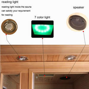 Salle de sauna infrarouge <span class=keywords><strong>à</strong></span> spectre complet avec thérapie par lumière rouge, sauna sec avec panneau de commande - Product Image 5