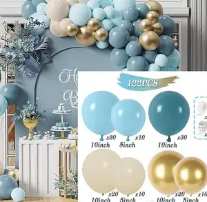 Оптовая продажа, набор арок для воздушных шаров, набор латексных металлических шаров, венок, арочный Набор для детской ванной, день рождения, свадебное украшение