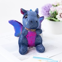Porte-clés dragon en peluche de 4 pouces, jouet pour enfants, animaux en peluche doux, jouets en peluche pour machine à griffes