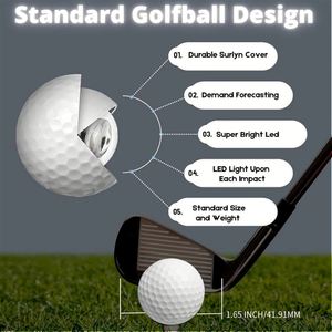 Factory Wholesale Blank <b>LED</b> Golf <b>Ball</b> Impact Lighting Custom 3-Layer with Logo High Quality Practice - Product Image 3