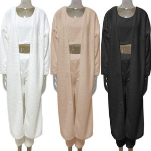 Woman <strong>Teddy</strong> <strong>Lounge</strong> Wear <strong>Set</strong> 3 Piece Tracksuits <strong>Fleece</strong> Pajamas <strong>Sets</strong> Female Nightwear Cardigan Sleepwear Sexy Lingerie - Product Image 6