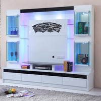 Meuble console mural moderne en bois pour salon, design flottant, meuble TV en bois massif