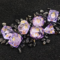 Lot de 7 dés en résine multi-faces, personnalisables avec votre marque, idéaux pour les jeux de rôle de table DND