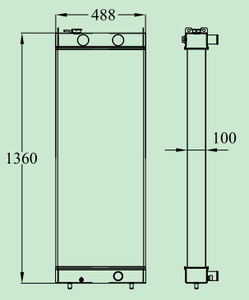 Radiatore ad Alte Prestazioni JSY, Parti per Macchinari Agricoli, Componenti per Trattori, Radiatore per Escavatori, Raffreddatore Olio Idraulico 24v - Product Image 6