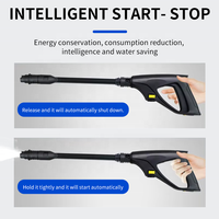 Nettoyeur Haute Pression Électrique Portable pour Voiture avec Buse Réglable et Lance Mousse pour le Nettoyage et le Détail Automobile