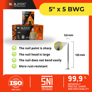 Púas Industriales Extra Fuertes de Acero Pulido con Cabeza Antideslizante para Estructuras de Madera Pesada y Terrazas - Product Image 2