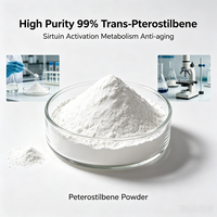 Poudre de Pterostilbène Trans-99% Haute Pureté pour l'Activation du Sirtuine, le Métabolisme et l'Anti-âge