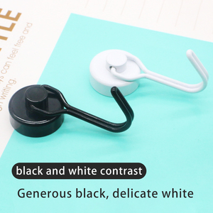 Móc Từ Tính Màu Đen, Móc Từ Tính Chịu Lực Nặng Nam Châm Neodymium Mạnh Mẽ Có Móc Xoay Cho Dụng Cụ Nhà Bếp Treo - Product Image 5