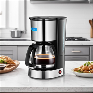 Gran oferta, cafetera eléctrica de goteo de 12 tazas con luz indicadora de botón de encendido/apagado, función de mantener el calor y antigoteo - Product Image 5