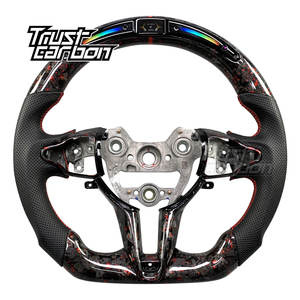 Volante de Fibra de Carbono Forjado Personalizado para Hyundai Elantra <span class=keywords><strong>N</strong></span>, I30 <span class=keywords><strong>N</strong></span>, <span class=keywords><strong>I20</strong></span> <span class=keywords><strong>N</strong></span>, Veloster <span class=keywords><strong>N</strong></span>, con Pantalla LED Inteligente de RPM - Product Image 1