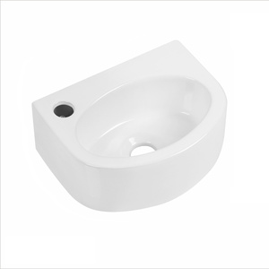 Fábrica china, moderno, minimalista, borde estrecho, cuadrado, redondo, fregadero de cerámica, baño de Hotel, encimera Rectangular, lavabo de mano - Product Image 1