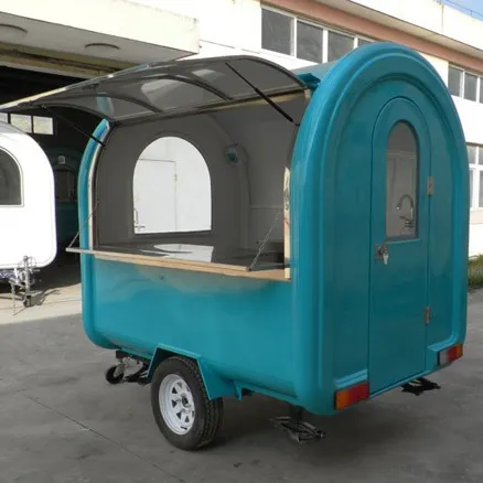 Nieuwe Ontwerp Hand Push 220Cm Lange Voedsel Trailer Voedsel Winkelwagen Acheter Un Food Truck