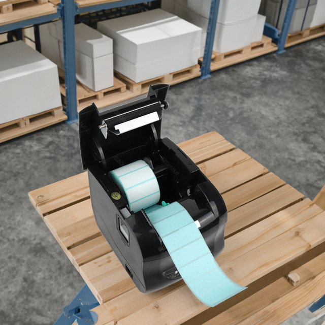 Xprinter XP-365B Black All-in-one 3 Inch Barcode Label Sticker Printer for Tags Ticket Printing Thermal Label Printer