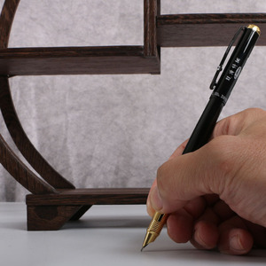 Stylo à bille classique pour la comptabilité et la calligraphie, encre noire, largeur d'écriture 0,3 mm/0,5 mm, stylo publicitaire imprimé pour - Product Image 3