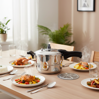 Casserole à pression en acier inoxydable 7L, pot à soupe, autocuiseur pour cuisinière à induction, écologique