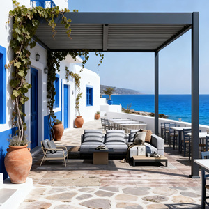 Pérgola Bioclimática Moderna de Fábrica OEM, Cubiertas para Patio, Cocina Exterior Automática, Gazebo de Aluminio con Techo de Láminas - Product Image 4