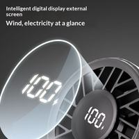 Ventilateur électrique portable pliable haute vitesse avec affichage numérique, recharge USB, sans télécommande