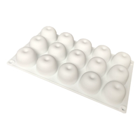 15-fach 3D Apfel Silikon Mousse Kuchenform Pudding Dessert Schokoladenform Fruchtkuchen Dekorationswerkzeug für Weihnachten