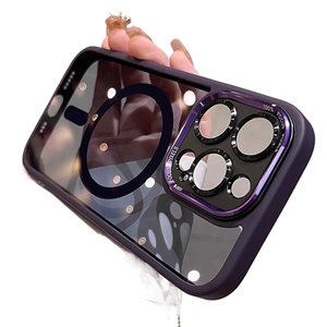 Para 14promax Phone Case <span class=keywords><strong>Eagle</strong></span> Eye Absorción magnética Negro Simple IPhone15 Botón de metal todo incluido 13 - Product Image 1