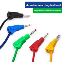 Câble banane en cuivre mâle/femelle de 4 mm avec gaine de sécurité en nylon 10A pour test, insérable et extensible