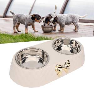 Mangkuk Anjing Bergaya dari Baja Anti Karat & Plastik dengan Sendok Makanan yang Dapat Dilepas untuk Perjalanan, Cocok untuk Anjing & Kucing Ukuran Kecil/Sedang/Besar - Product Image 2