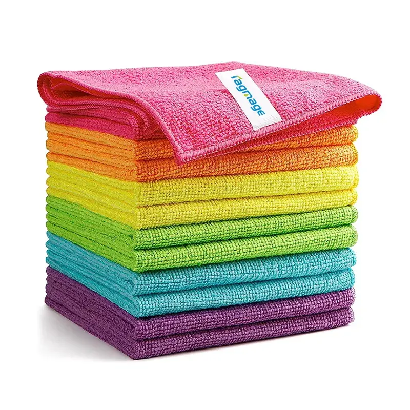 Customized microfiber warp knitting cleaning cloth Microfiber Towel Quick drying towels suitable for household car cleaning