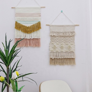 Tapiz <span class=keywords><strong>de</strong></span> tejido <span class=keywords><strong>de</strong></span> <span class=keywords><strong>lana</strong></span> y algodón hecho a mano, bohemio, Jacquard, <span class=keywords><strong>para</strong></span> colgar en la <span class=keywords><strong>pared</strong></span> <span class=keywords><strong>de</strong></span> la habitación <span class=keywords><strong>de</strong></span> los niños - Product Image 1