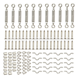 Kit de guides de câble en acier inoxydable pour rampe d'escalier, design industriel, ensemble de quincaillerie robuste pour câble métallique - Product Image 4