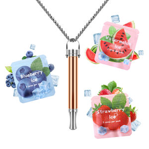 Alternatieve Gearomatiseerde Lucht Apparaat Aroma Moderne Kegel Rookloos Roestvrij Staal Stoppen Rook Inhalator Ketting - Product Image 1
