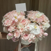 Personnaliser Grande Boule de Fleur Pièce Maîtresse Soie Rose Blush Boule de Fleur Rose pour Mariage Décoration de Table Vente en Gros Usine
